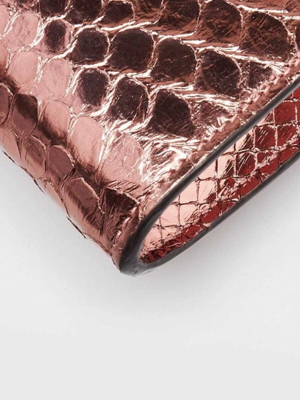 Gucci Pink Metallic Snakeskin Horsebit 1955 Small Crossbody Bag - Picture 4 of 11